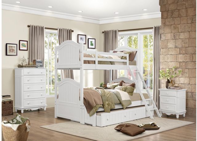 Homelegance® Clementine White Twin/Full Bunk Bed