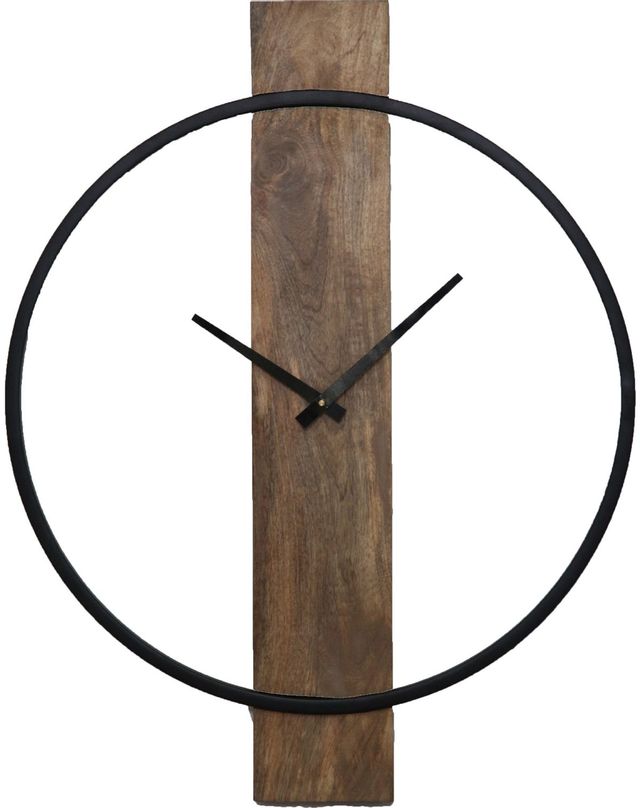 Renwil® Pearl Black Powder Wall Clock