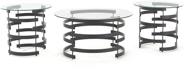 Signature Design by Ashley® Kaymine 3-Piece Gray Occasional Table Set 0