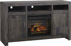 Signature Design by Ashley® Mayflyn Charcoal 62" TV Stand with Electric Fireplace