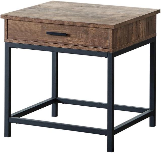 Coaster® Byers Brown Oak/Sandy Black End Table | Denno's Furniture ...