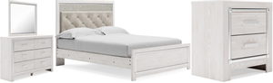 Signature Design by Ashley® Altyra 4-Piece White King Panel Bed Set