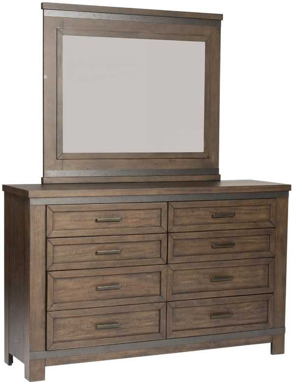 Liberty Thornwood Hills Rock Beaten Gray Dresser And Mirror | Colder's ...