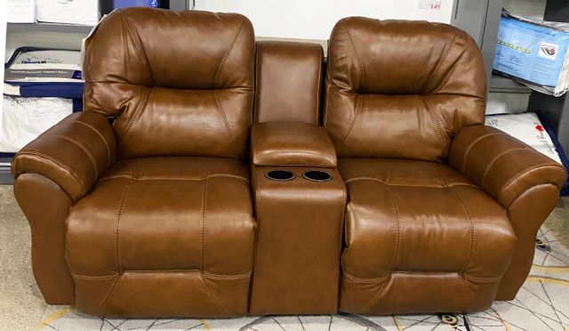 Best Home Furnishings® Bodie Camel Leather Rocker Recliner