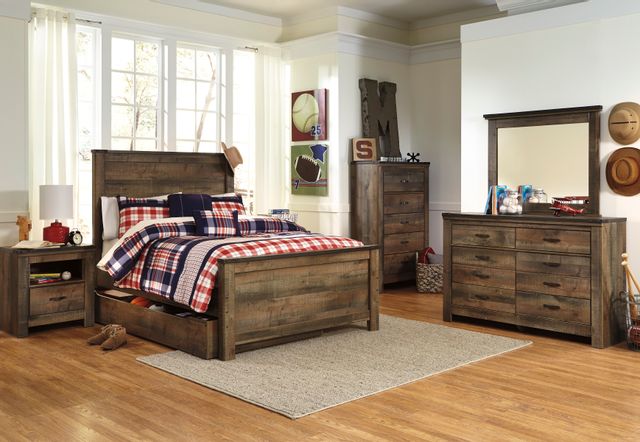 Signature Design by Ashley® Trinell Rustic Brown Under Bed Storage 6