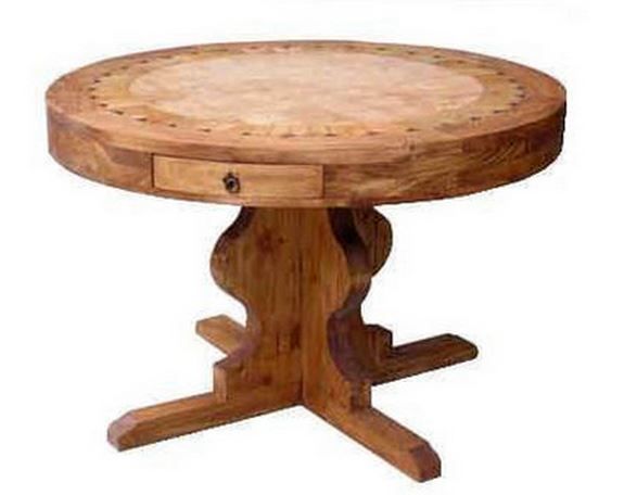 Million Dollar Rustic Dining Room Round Marble Table 0