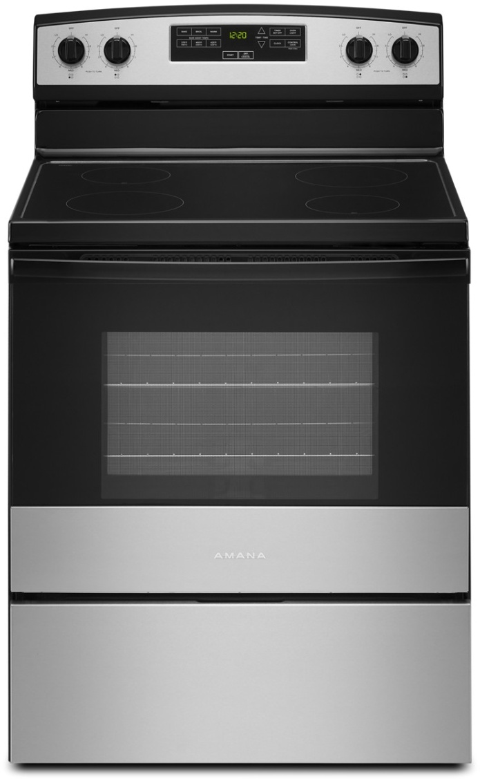 amana glass top electric range