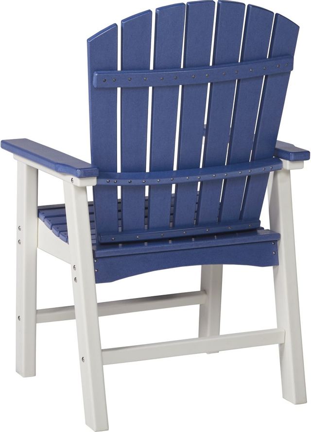 Signature Design by Ashley® Toretto 2-Piece Blue/White Outdoor Dining Arm Chair Set 2