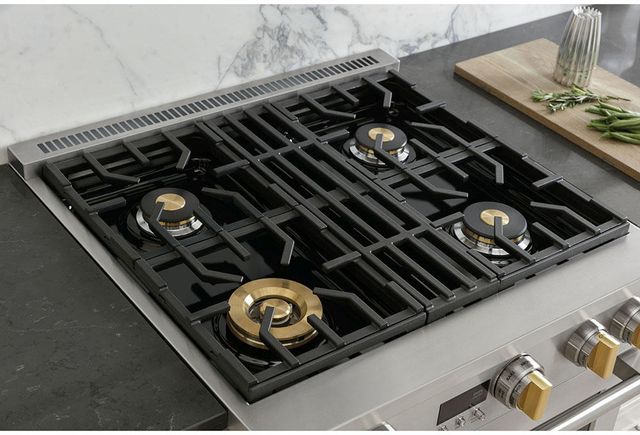 Monogram® Statement Collection 30" Stainless Steel Pro Style Gas Range 4
