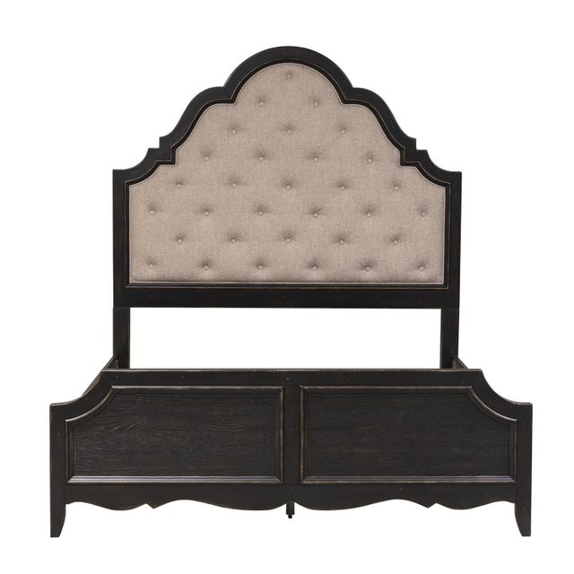 Liberty Furniture Chesapeake Antique Black 4 Piece Queen Upholstered Bedroom Set 1