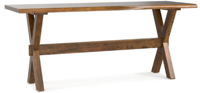 Bassett® Furniture Bench Made Occasional Crossbuck Maple 70" Desk With Live Edge 1
