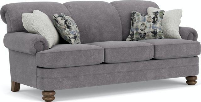 Flexsteel® Bay Bridge Gray Charcoal Sofa-0