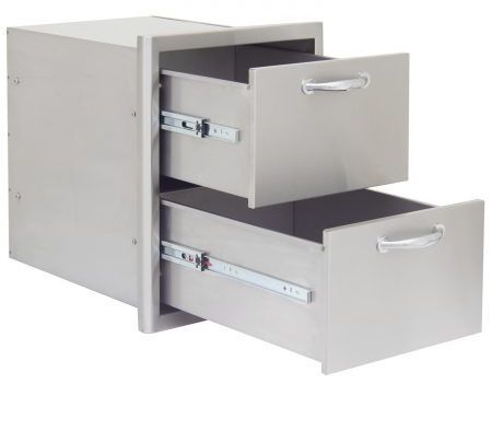Blaze® Grills 17.38" Stainless Steel Double Drawer 1