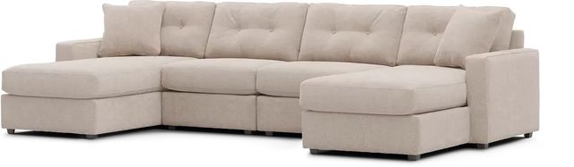 ModularOne Beige Dual Chaise 4 Piece Sectional-2