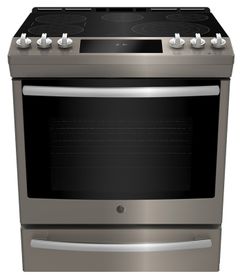 Cuisinière électrique encastrée de 30 po GE Profile™ de 5.3 pi³ avec friture à air - Ardoise