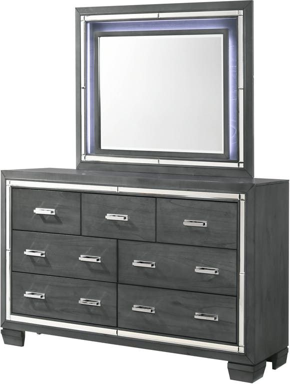 Elements International Titanium Smokey Gray Dresser 1