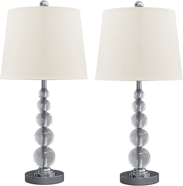 Signature Design by Ashley® Joaquin Set of 2 Clear/Silver Table Lamps-0