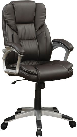 Coaster® Brown/Silver Adjustable Height Office Chair Dark