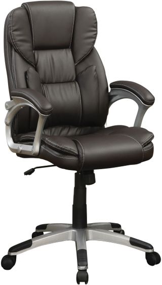 Coaster® Brown And Silver Adjustable Height Office Chair Dark