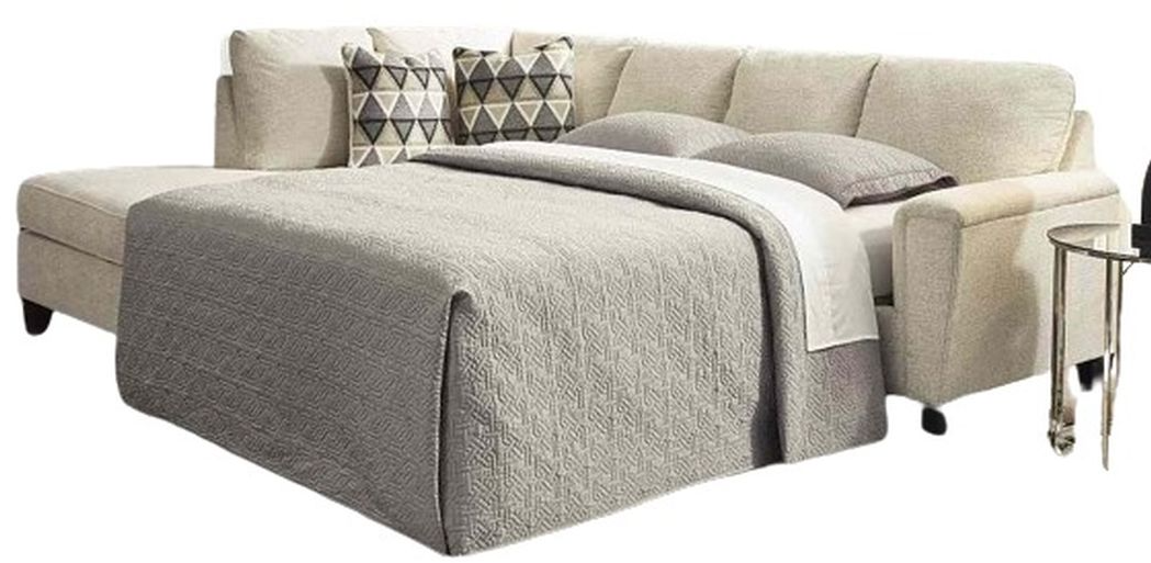 Signature Design by Ashley® Abinger 2-Piece Natural Right-Arm Facing  Sleeper Sectional with Chaise