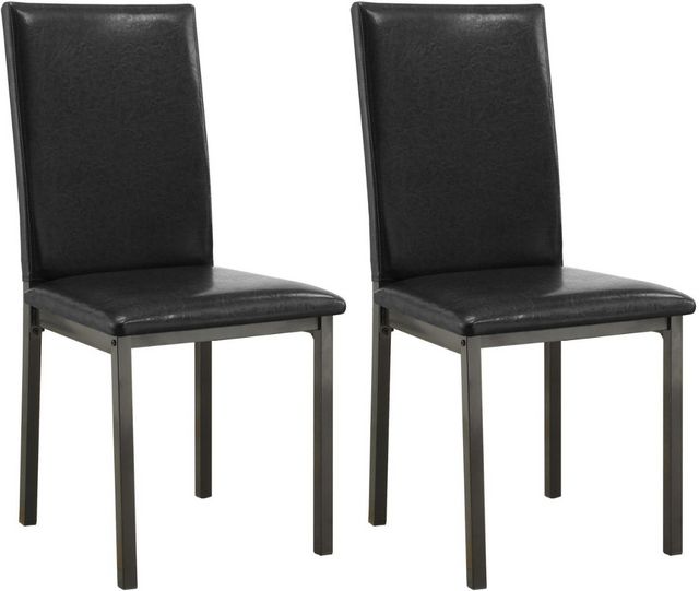 Coaster® Garza 2-Piece Black Upholstered Dining Chairs-0