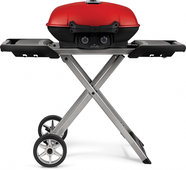 Barbecue portatif au gaz propane Napoleon® TravelQ™ 285X avec chariot pliable - Rouge