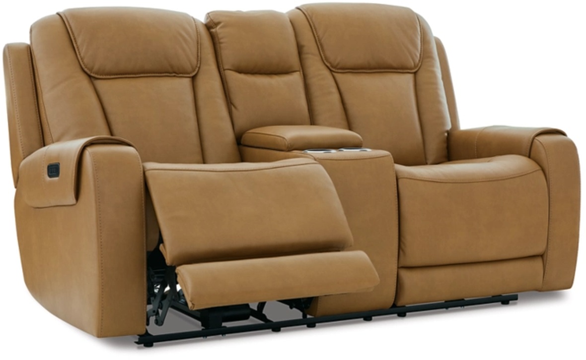 Signature Design by Ashley® Card Player Cappuccino Power Reclining Loveseat