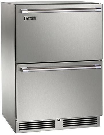 Perlick® Signature Series 5.0 Cu. Ft. Outdoor Dual-Zone Freezer/Refrigerator Drawers-Stainless Steel
