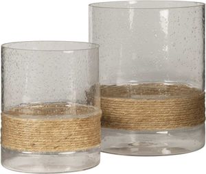 Signature Design by Ashley® Eudocia 2-Piece Clear Candle Holder Set