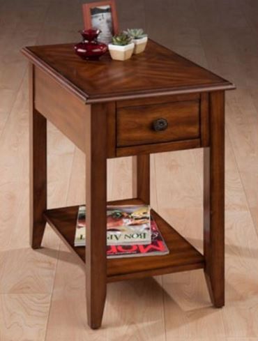 Medium Brown Chairside Table-1