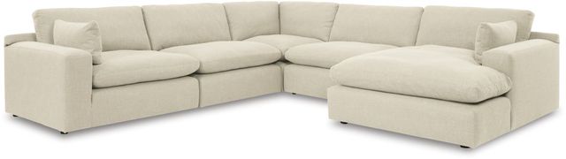 Benchcraft® Elyza 5-Piece Linen Right-Arm Facing Sectional with Chaise