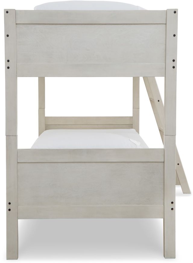 Signature Design by Ashley® Robbinsdale Antique White Twin/Twin Bunk Bed with Ladder-3