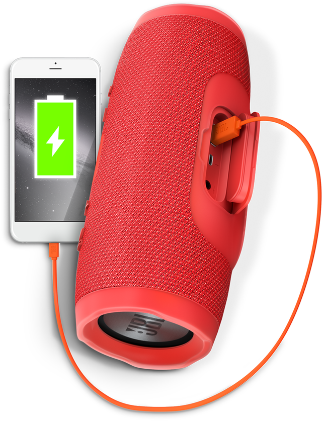 JBL® Charge 3 Portable Bluetooth Speaker-Red-1