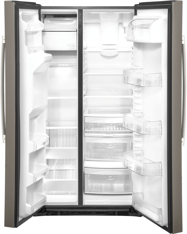 GE® 25.1 Cu. Ft. Slate Side-By-Side Refrigerator 2