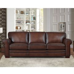 Brookfield Caramel 100% Leather Sofa