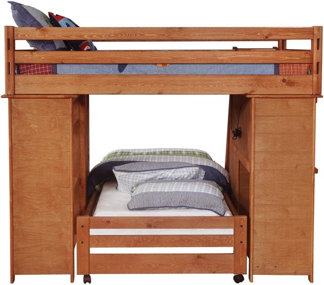 Coaster® Wrangle Hill Amber Wash Youth Twin Over Twin Loft Bed 2