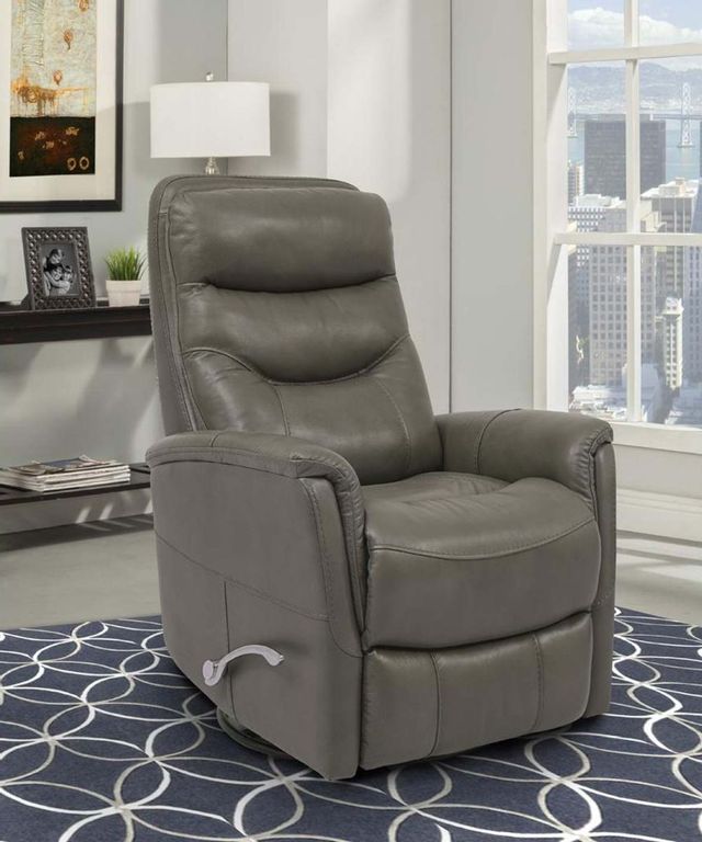 Parker House® Gemini Ice Manual Leather Swivel Glider Recliner-3