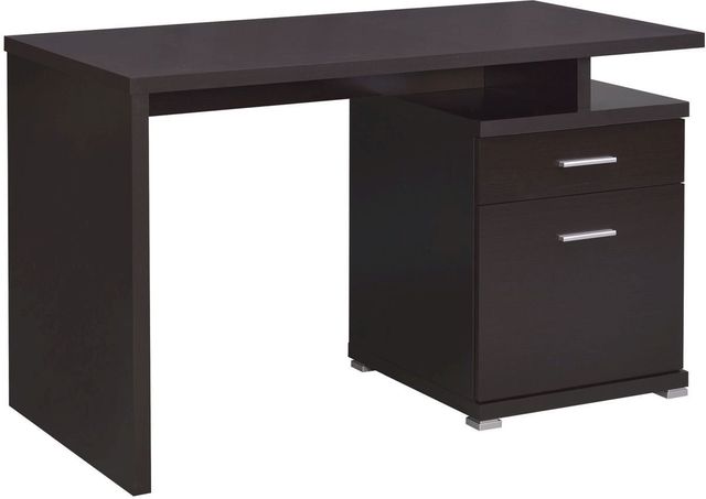 Coaster® Irving Cappuccino 2-Drawer Office Desk With Cabinet 1