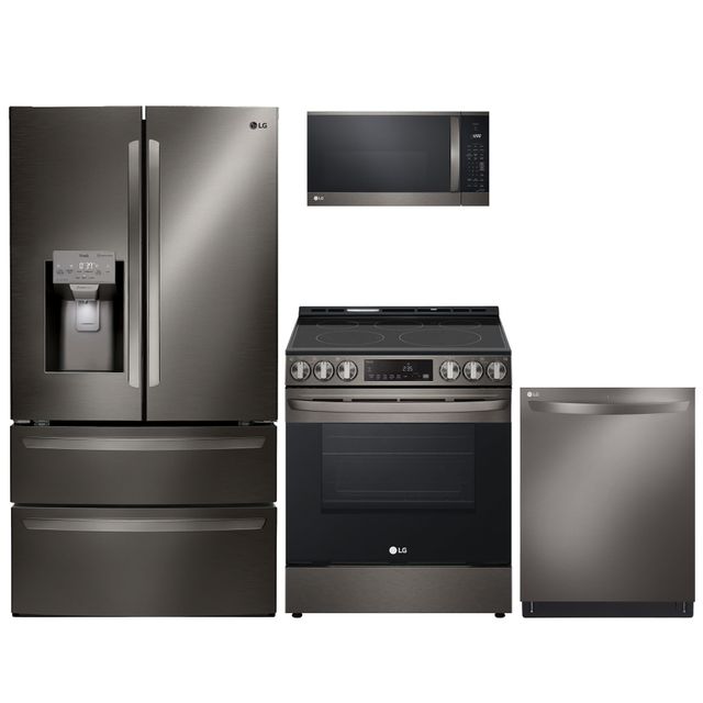 LG 4 Piece Black Stainless Steel Kitchen Package-0