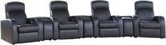 Coaster® Cyrus 7-Piece Black Home Theater Seating Set