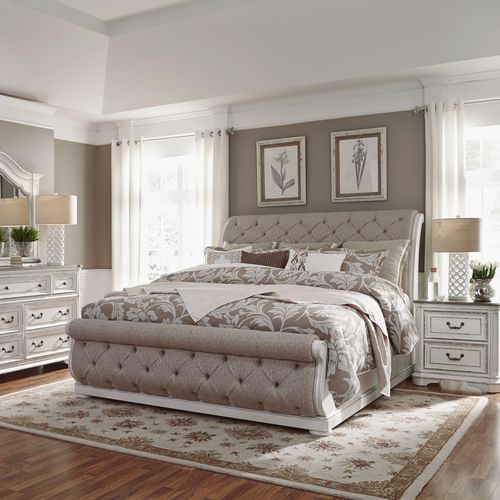 Liberty Furniture Magnolia Manor 4 Piece Antique White King Bedroom Set Appliance Center Of 2250