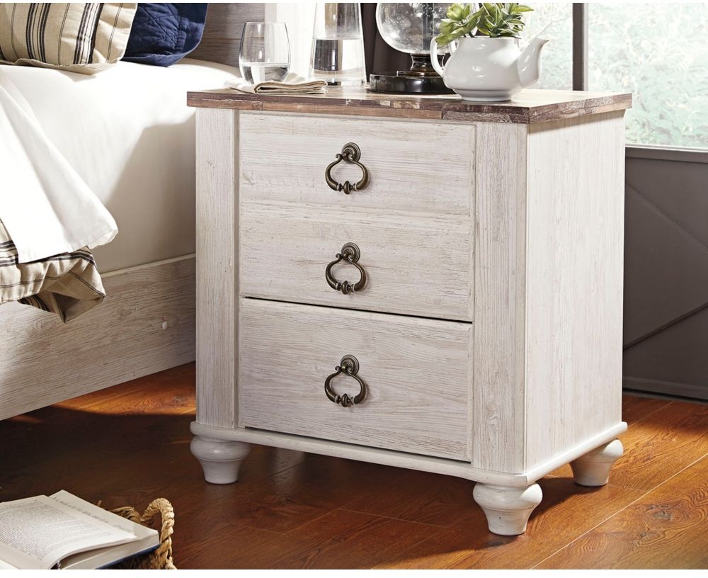 Signature Design By Ashley® Willowton Whitewash Nightstand | Miskelly ...