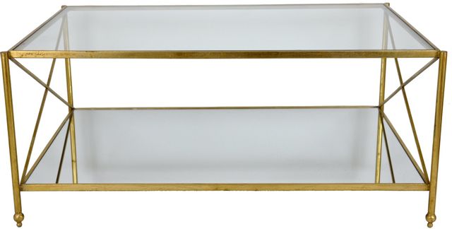 Zeugma Imports® Gold Coffee Table-0