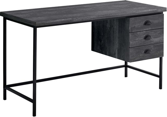 Monarch Specialties Inc. 55"L Black Reclaimed Wood Black Metal Computer Desk