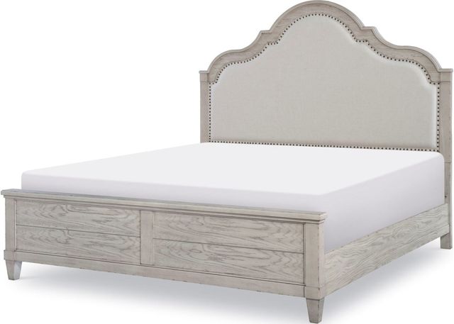 Legacy Classic Belhaven Weathered Plank King Upholstered Panel Bed