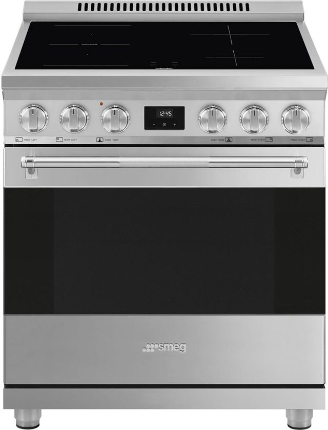 Smeg Professional Series 30" Stainless Steel Freestanding Induction Range