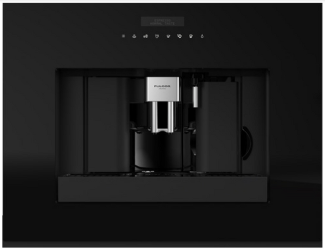 Fulgor Milano 24" Black Glass Built-In Coffee Machine
