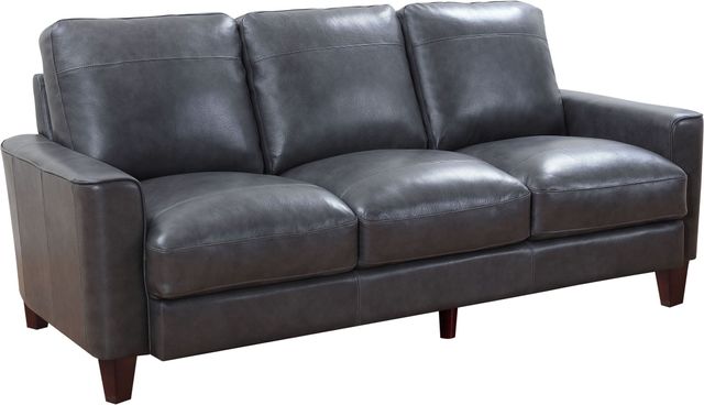 Leather Italia USA™ Georgetowne Chino Grey All Leather Sofa-1