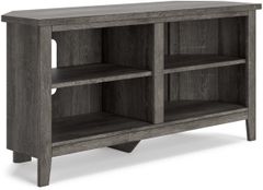 Signature Design by Ashley® Arlenbry Gray Corner TV Stand with 2 Shelves 