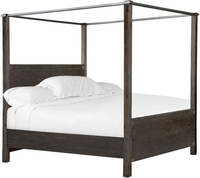 Magnussen Home® Abington Weathered Charcoal Queen Poster Bed-0